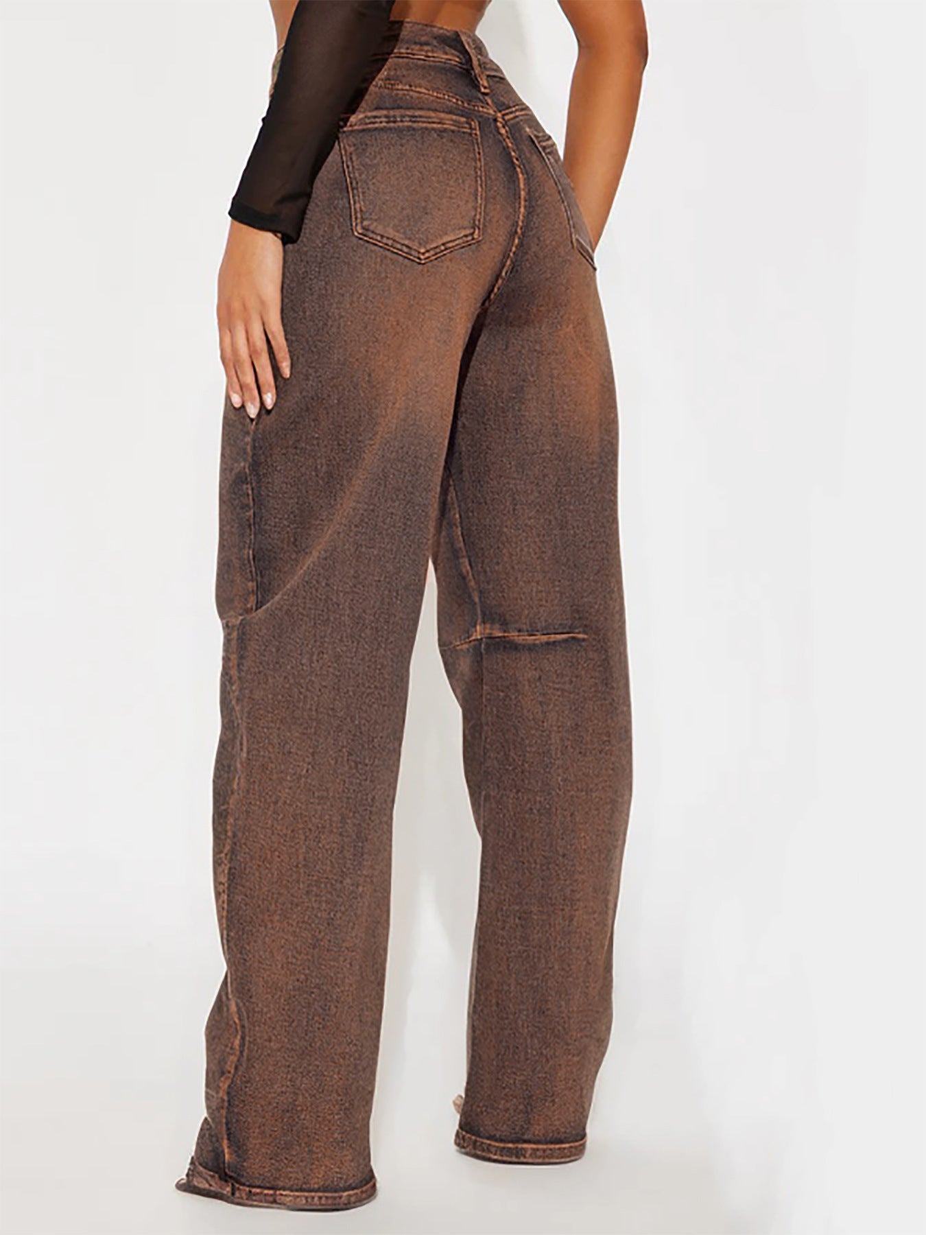 Women's Trendy Street Style Washed Stretch Jeans