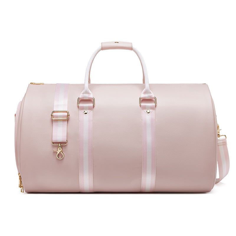 Men's Buggy Large Capacity Portable Folding Retro Brown Formal Travel Bags