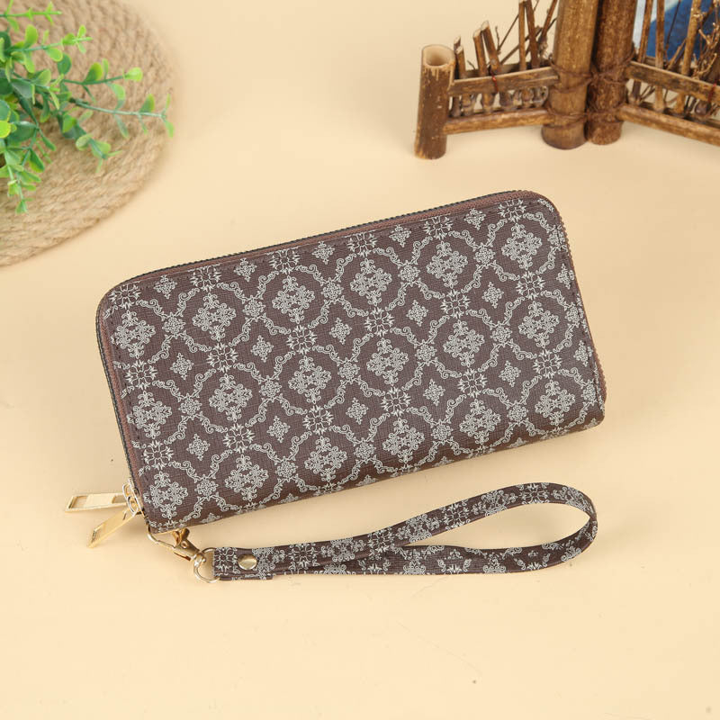 Long Large Capacity Double Zip Clutch Ladies Wallets