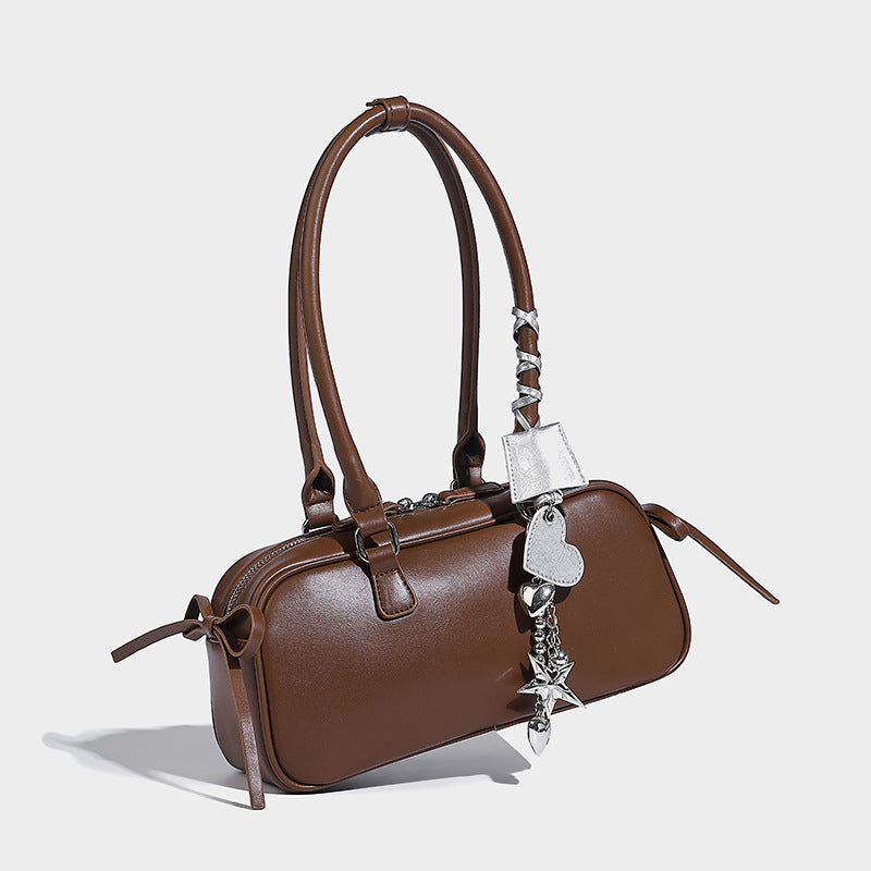 Good-looking Fashion Bow Baguette Love Ornaments French Strap Bags