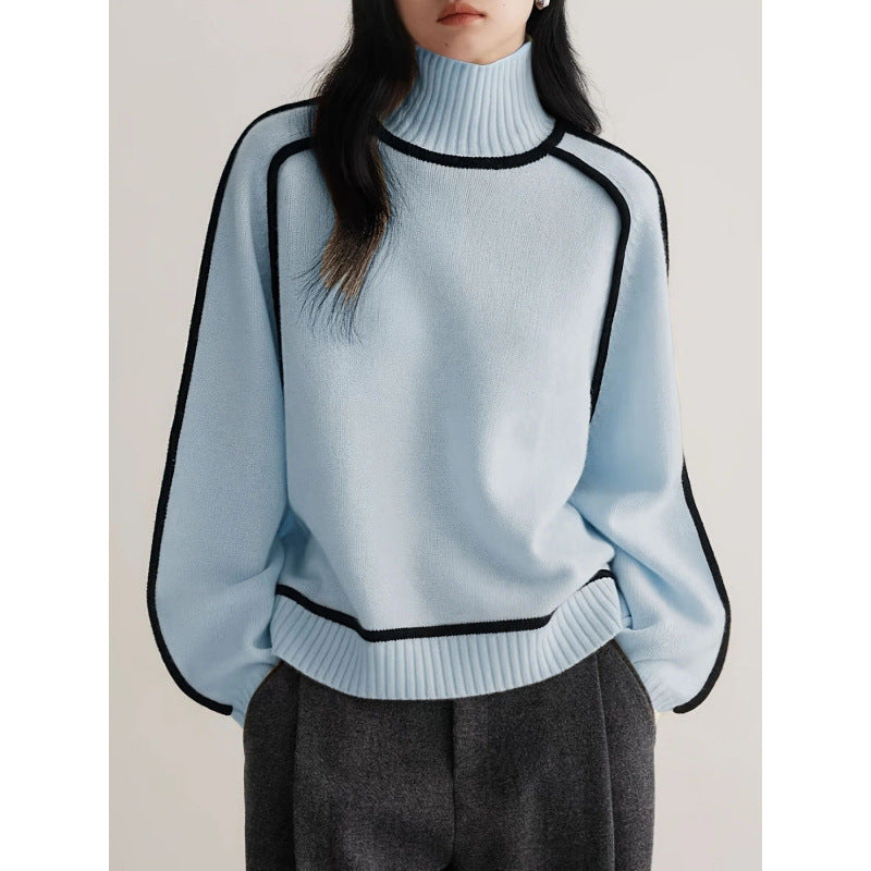 Striped Slimming Casual Loose Pullover Knitting Sweaters