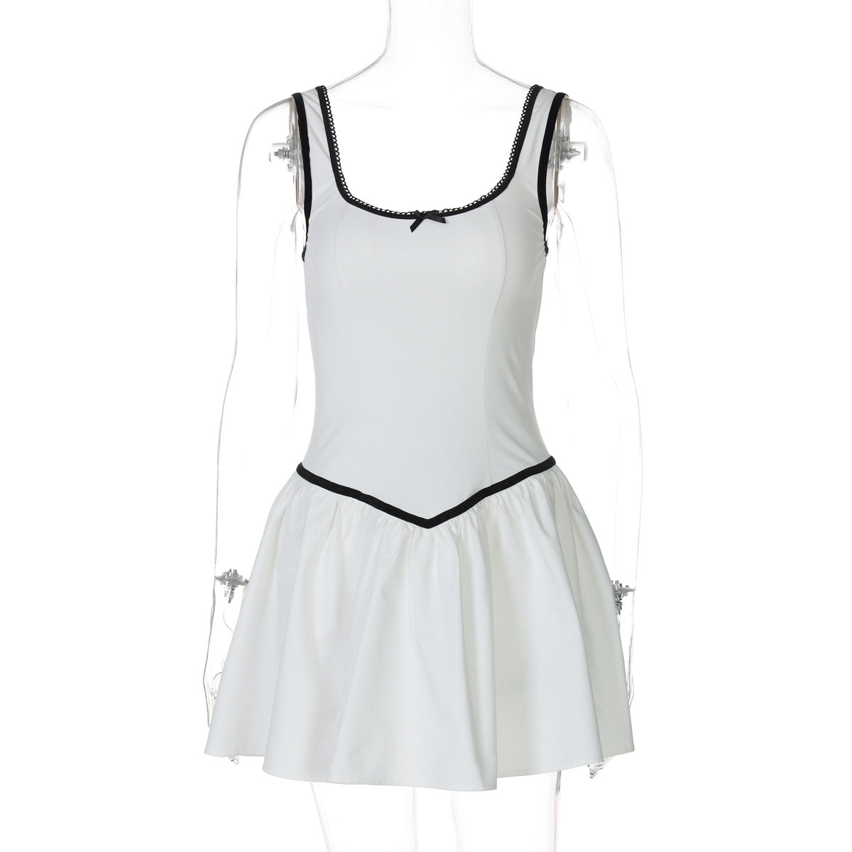 Women's Sexy Patchwork Welt Sleeveless Princess Sling Dresses