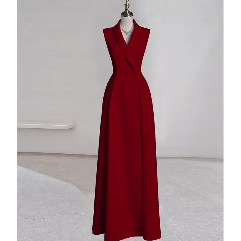 White Sleeveless Elegant Dress Light Luxury Dresses
