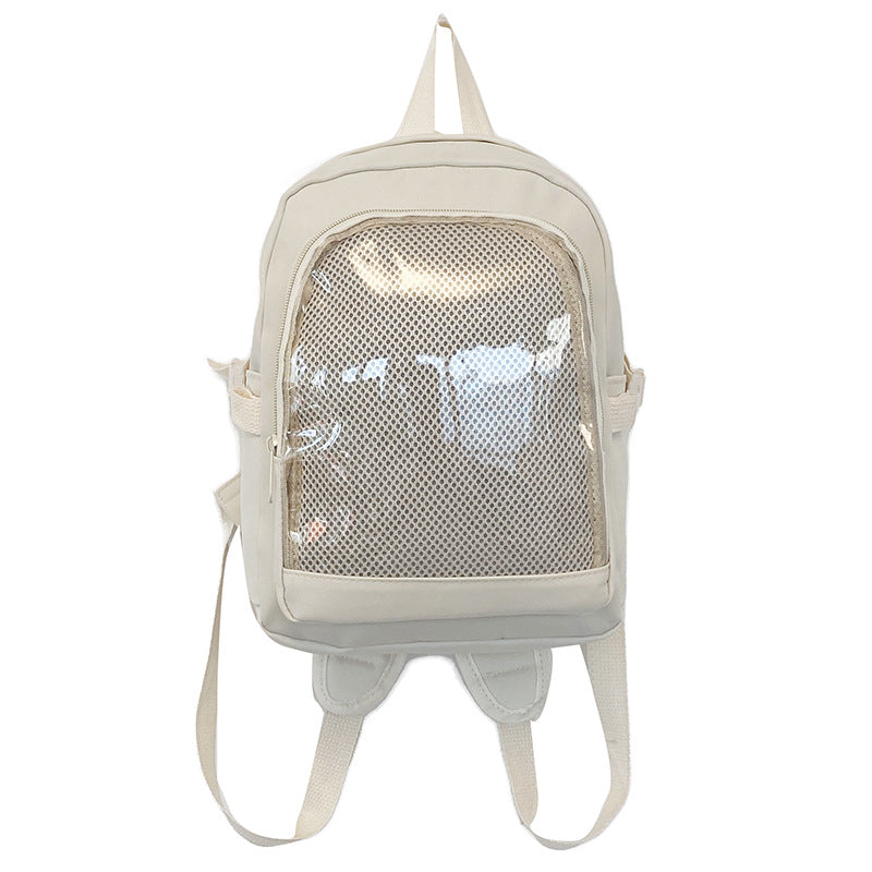 Women's Volume Cartoon Transparent Bar Badge Mini Backpacks