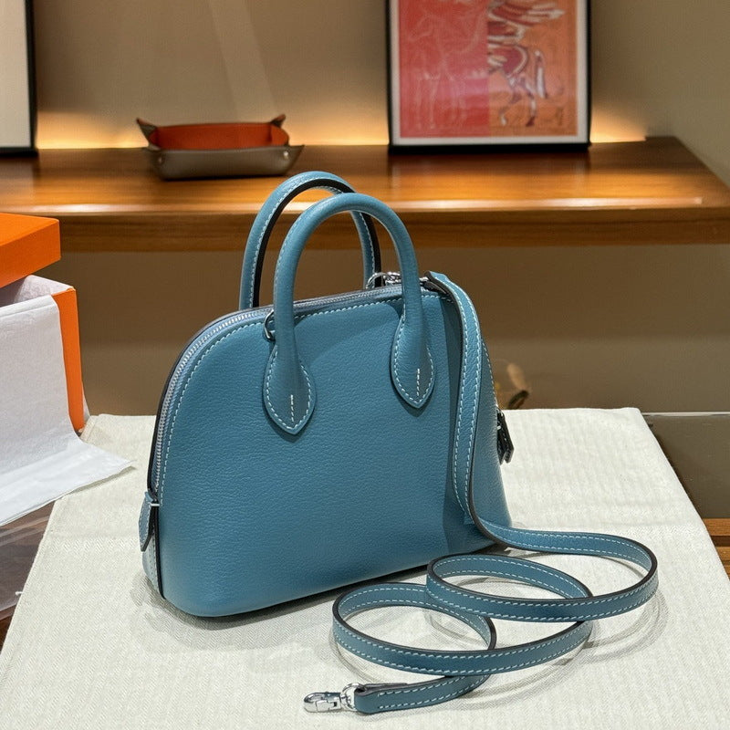 Women's First Layer Cowhide Sheep Pattern Mini Handbags