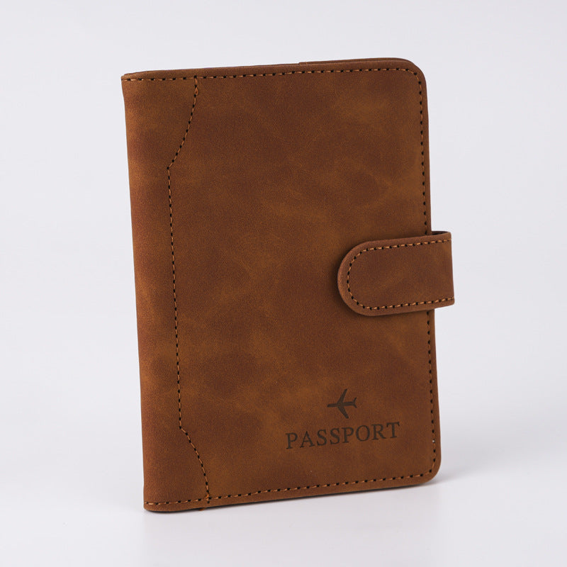 Passport Lightweight With Magnetic Snap Leather Id Package