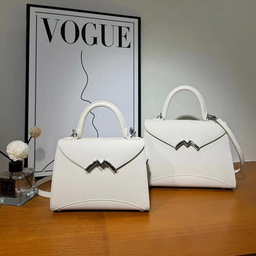 Women's Palm Print Genuine Leather Hand Holding Crossbody Bags