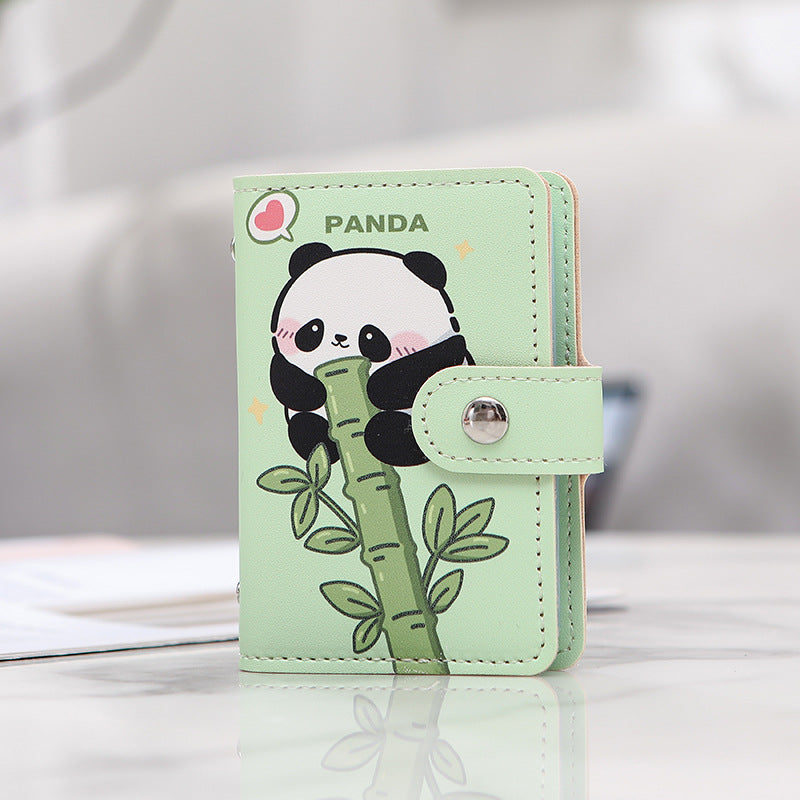 Bear Cartoon Female Personalized Minority Large Capacity Card Holder