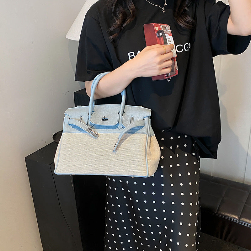 Women's Fashionable High-grade Platinum Kelly Summer Niche Tote Bags