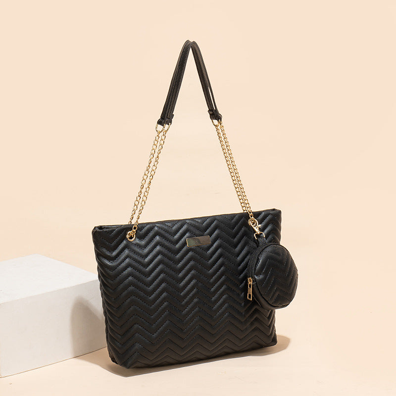 Women's Two-piece Set Embroidered Large Capacity Mother Shoulder Bags