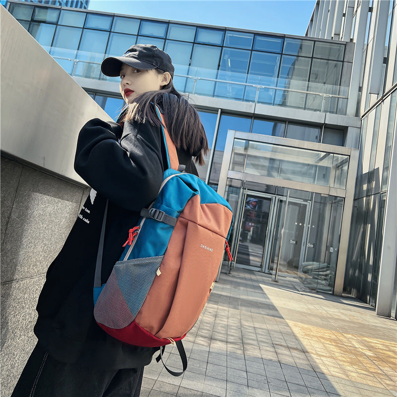 Women's & Men's & Hiking Leisure Large Capacity Couple Middle School Students' Schoolbags