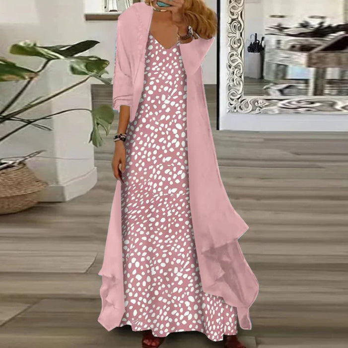 Women's Inner Dress Two-piece Floral Print Dresses