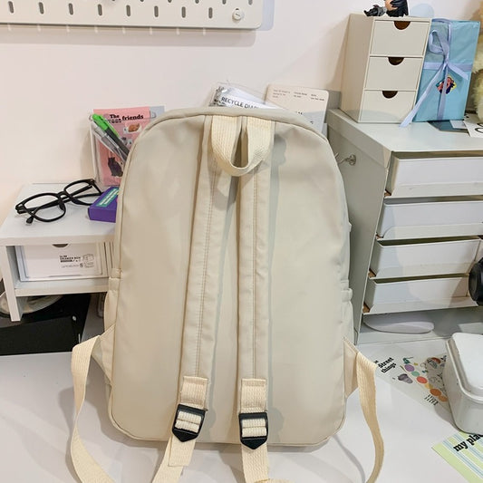Women's & Men's & Solid Color Nylon Versatile Large Backpacks