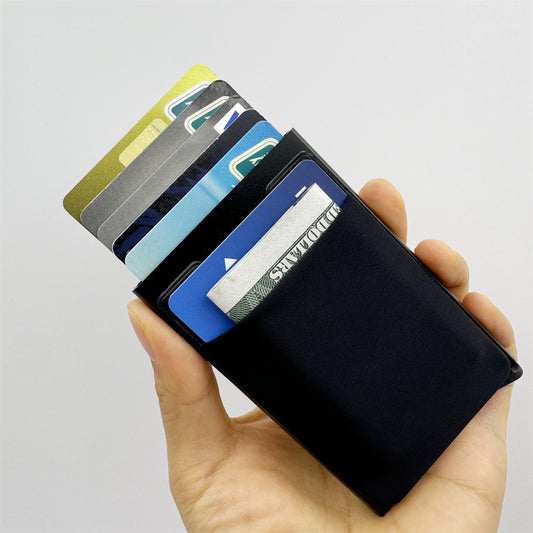 Cloth Credit Box Brush Creative Membership Clip Fashion Aluminum Card Holder