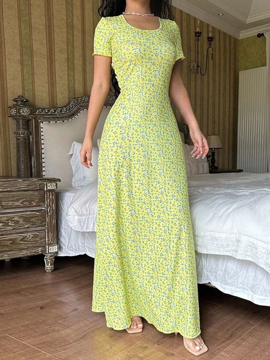 Women's Summer Fashion Printed Collar Back Tie Clothing