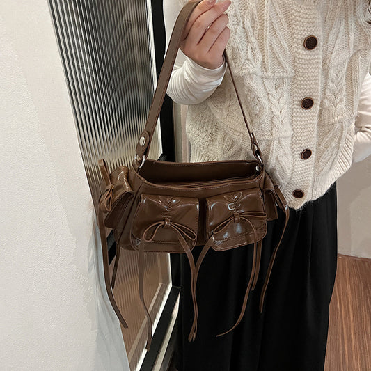 Design Korean Style Bow Underarm Female Shoulder Bags