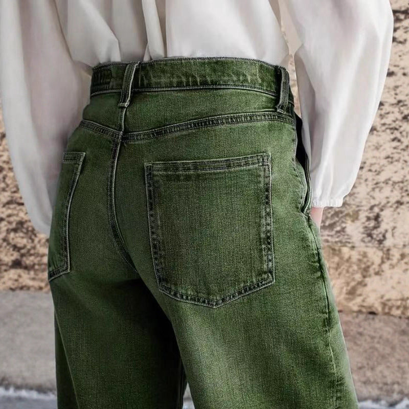Women's Washed Loose Wide Leg Leisure High Pants
