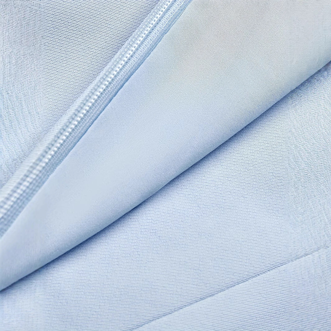 Elegant Light Blue Classic Slim Fit Mid-length Dresses