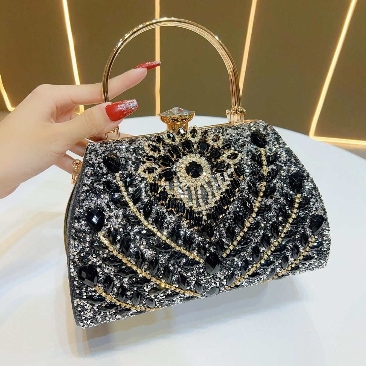 Women's Clutch Cheongsam Large Capacity High-grade Light Evening Bags