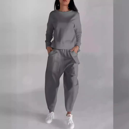 Autumn Craft Trendy Sports Solid Color Fashion Casual Suit
