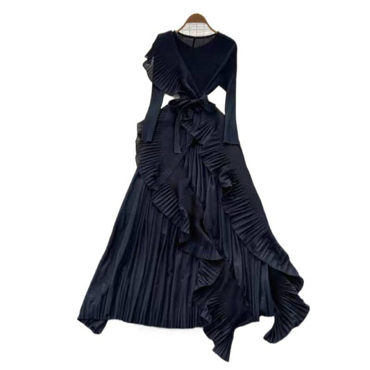 Women's Dress Design Irregular Three-dimensional Ruffled Pleated Dresses