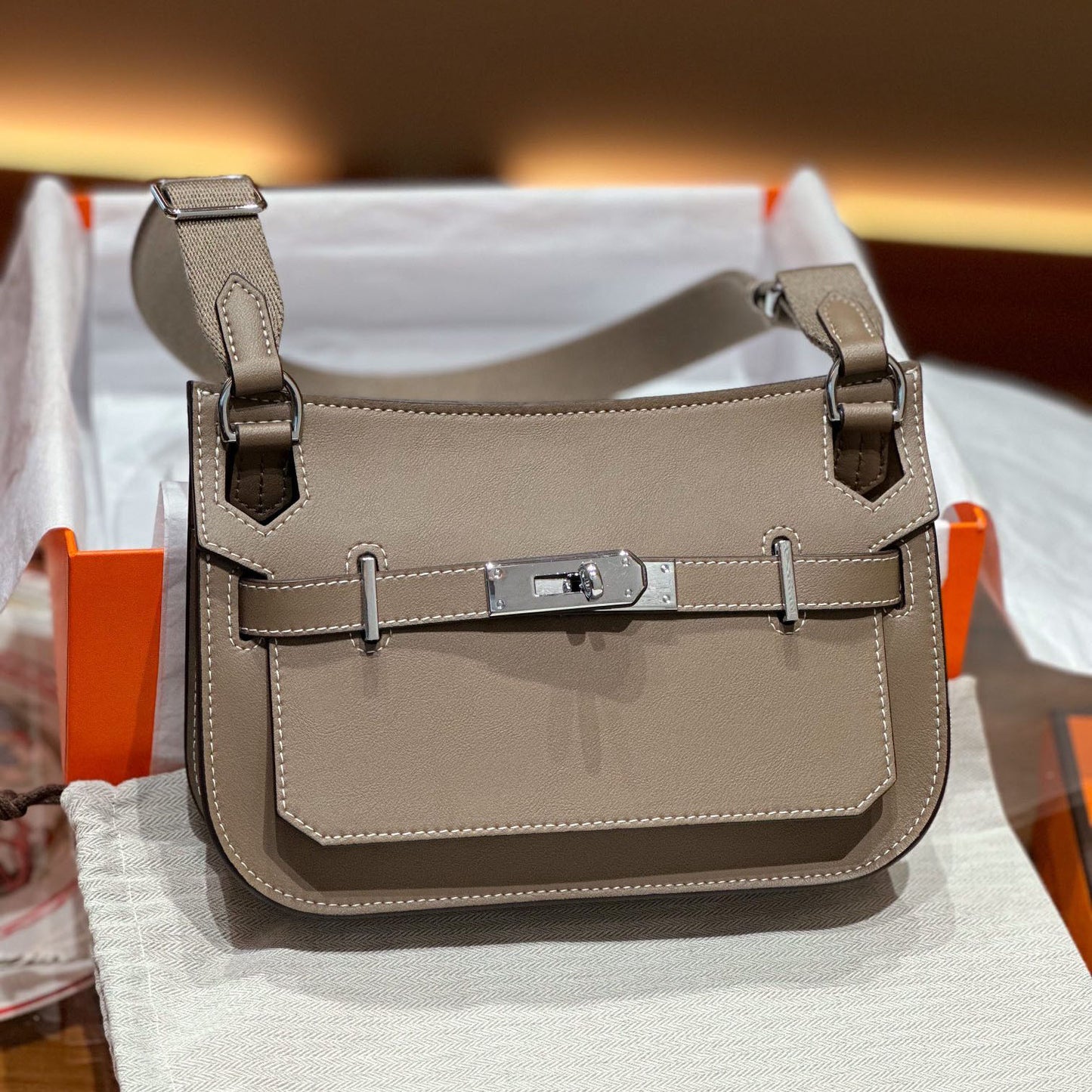 Women's Calfskin Gypsy Saddle Genuine Leather Mini Small Square Bags