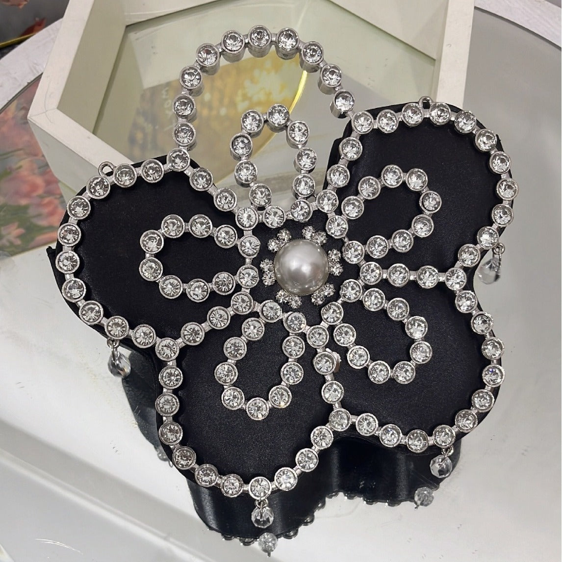 Elegant French Fairy Shiny Flower Pearl Bags