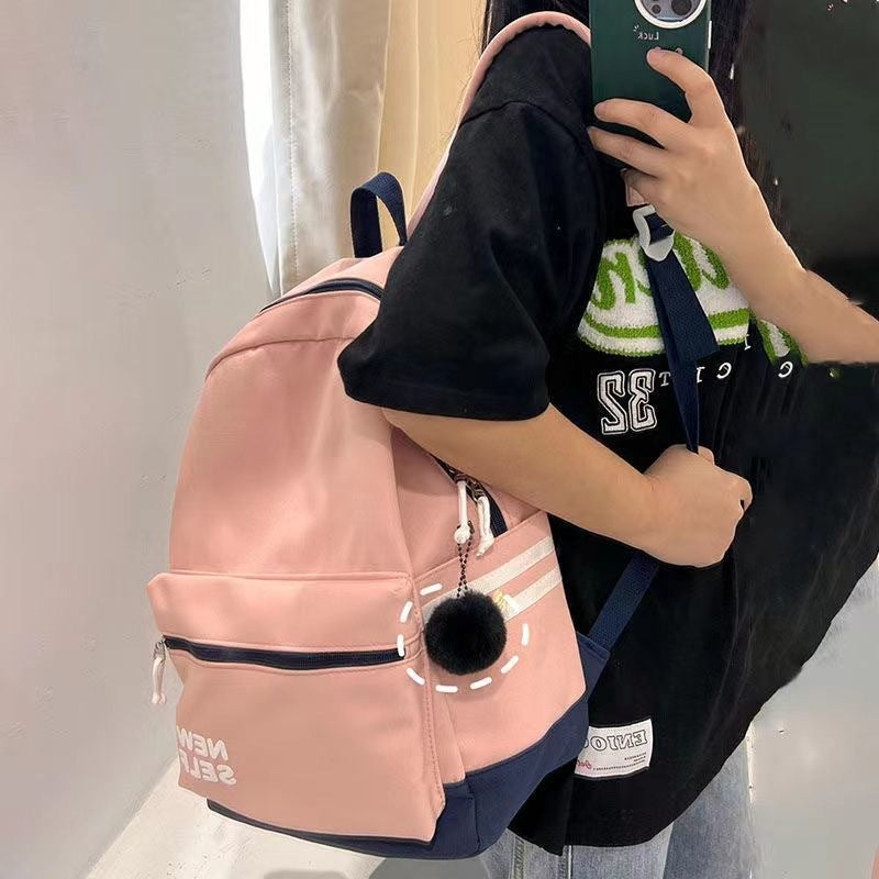 Women's Summer Korean Style Simple Junior Large Backpacks