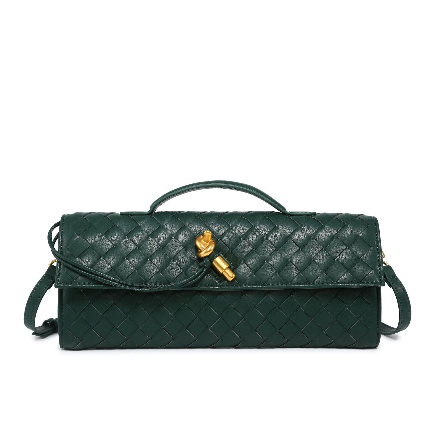 Woven Dinner Horizontal Baguette Advanced One Shoulder Bags