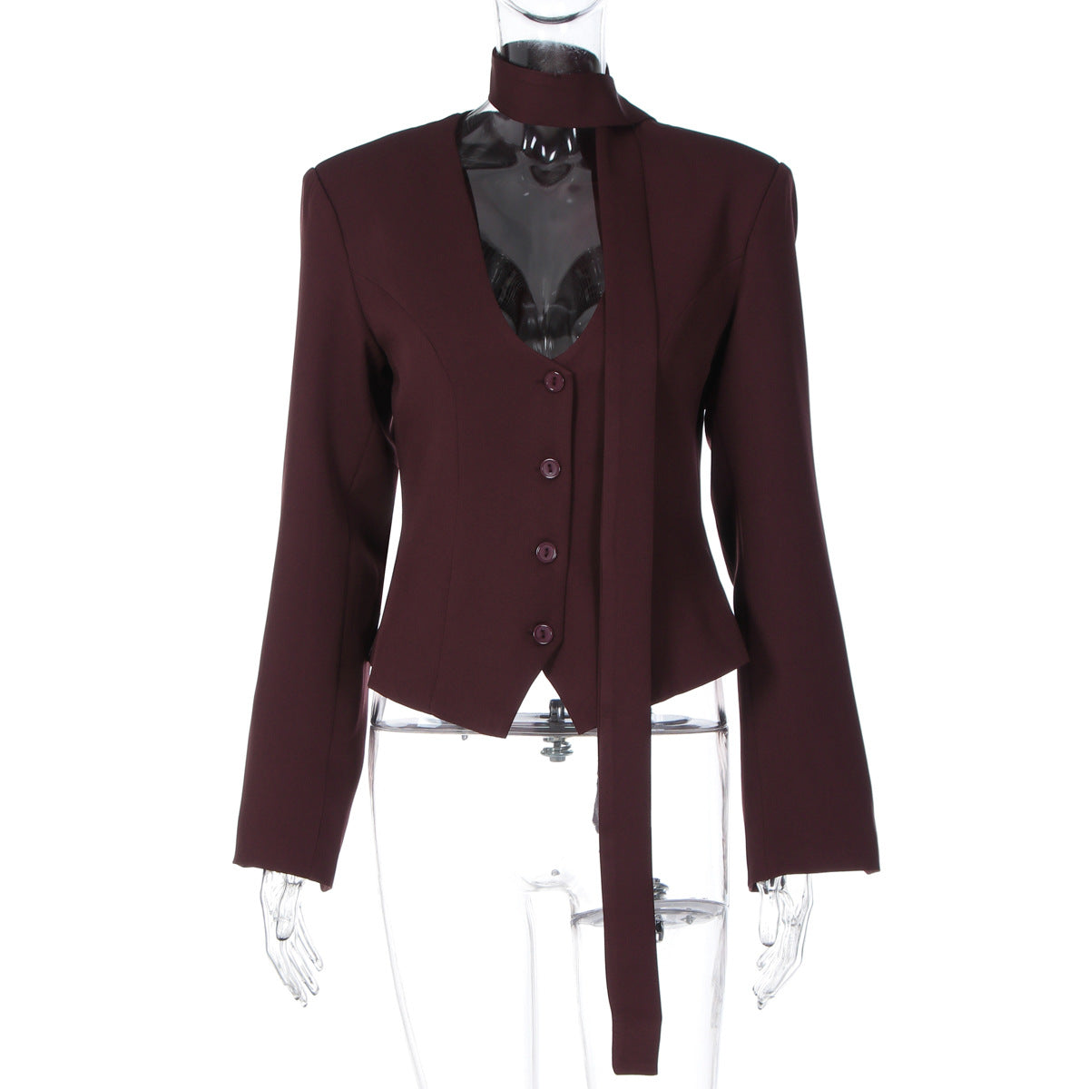 Women's Autumn Fashion Elegant Button Small Slim Blazers