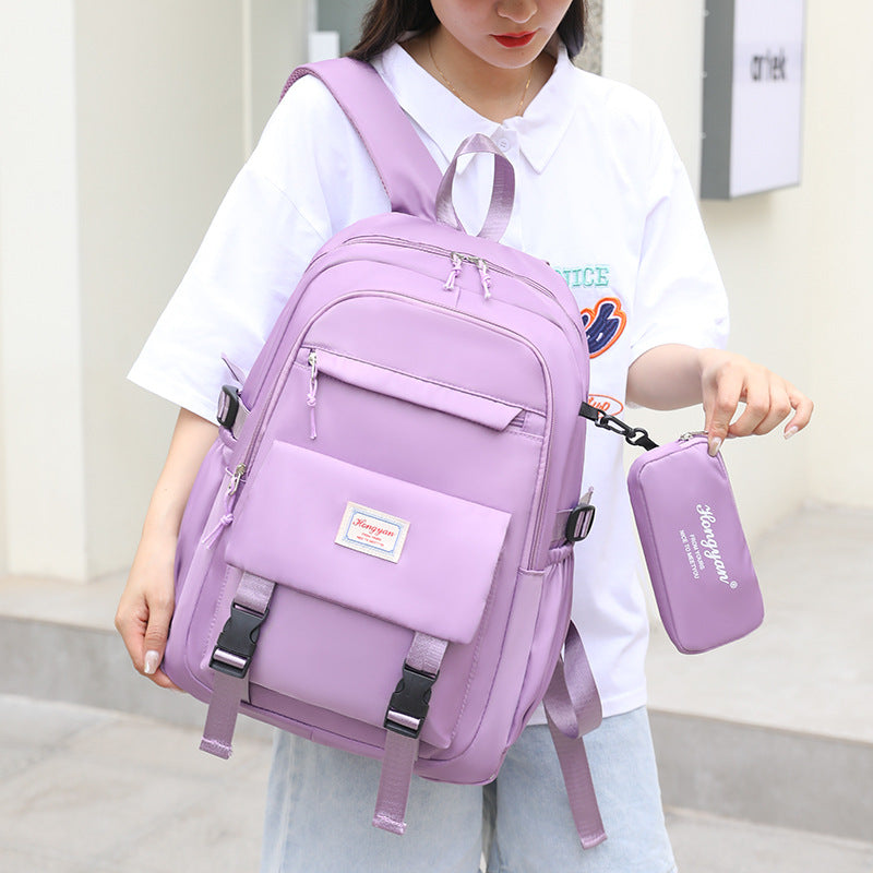 Women's Nylon Early High Large Capacity Korean Middle School Students' Schoolbags