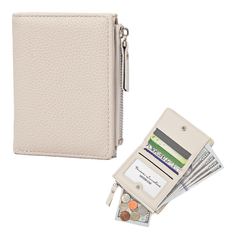 Women's Fashionable Short Large Capacity Zipper Pocket Ladies Wallets