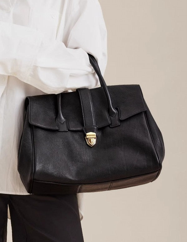 Women's Genuine Leather Retro Large Capacity Commuter First Layer Handbags