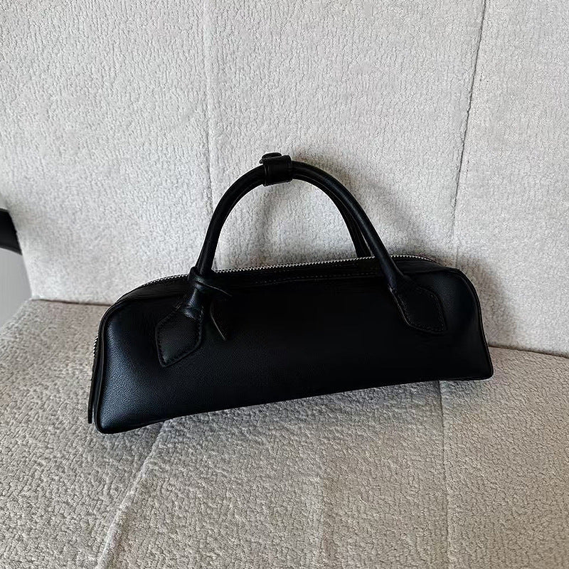 Versatile Women's Leather French Minority Baguette Armpit Bags