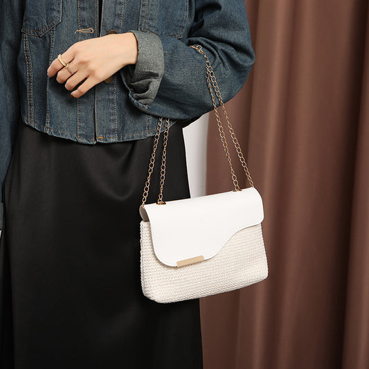 Women's Classic Classy Woven Straw Live Crossbody Bags