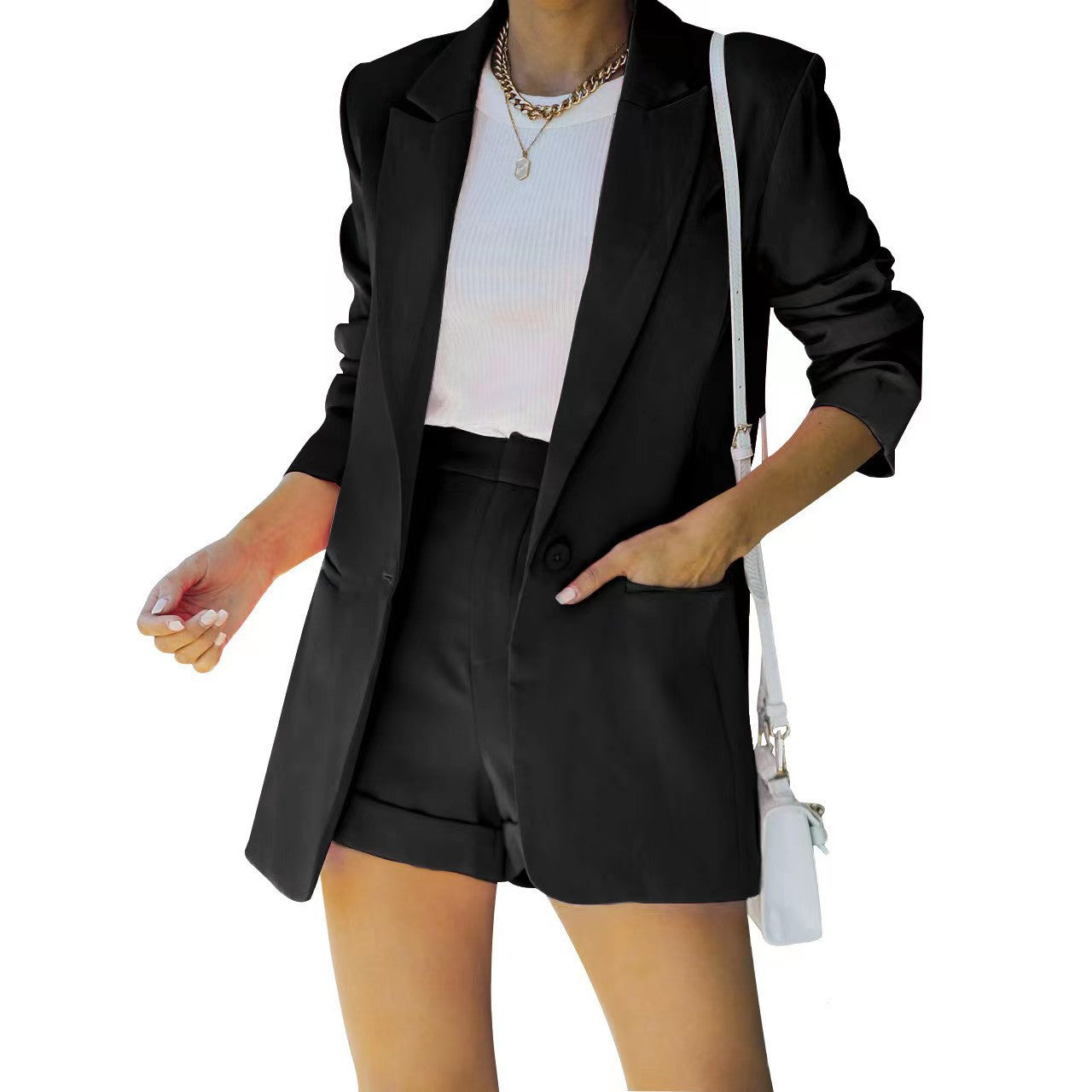 Women's Sexy Temperament Fashion Casual Polo Collar Suits