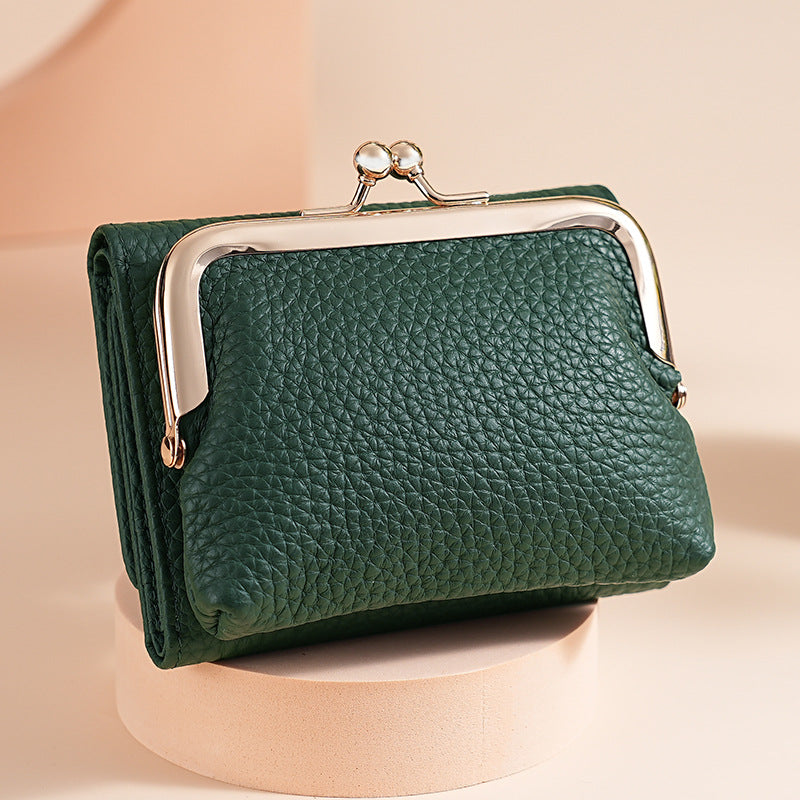 Multifunctional Style Female Genuine Leather Credit Ladies Wallets