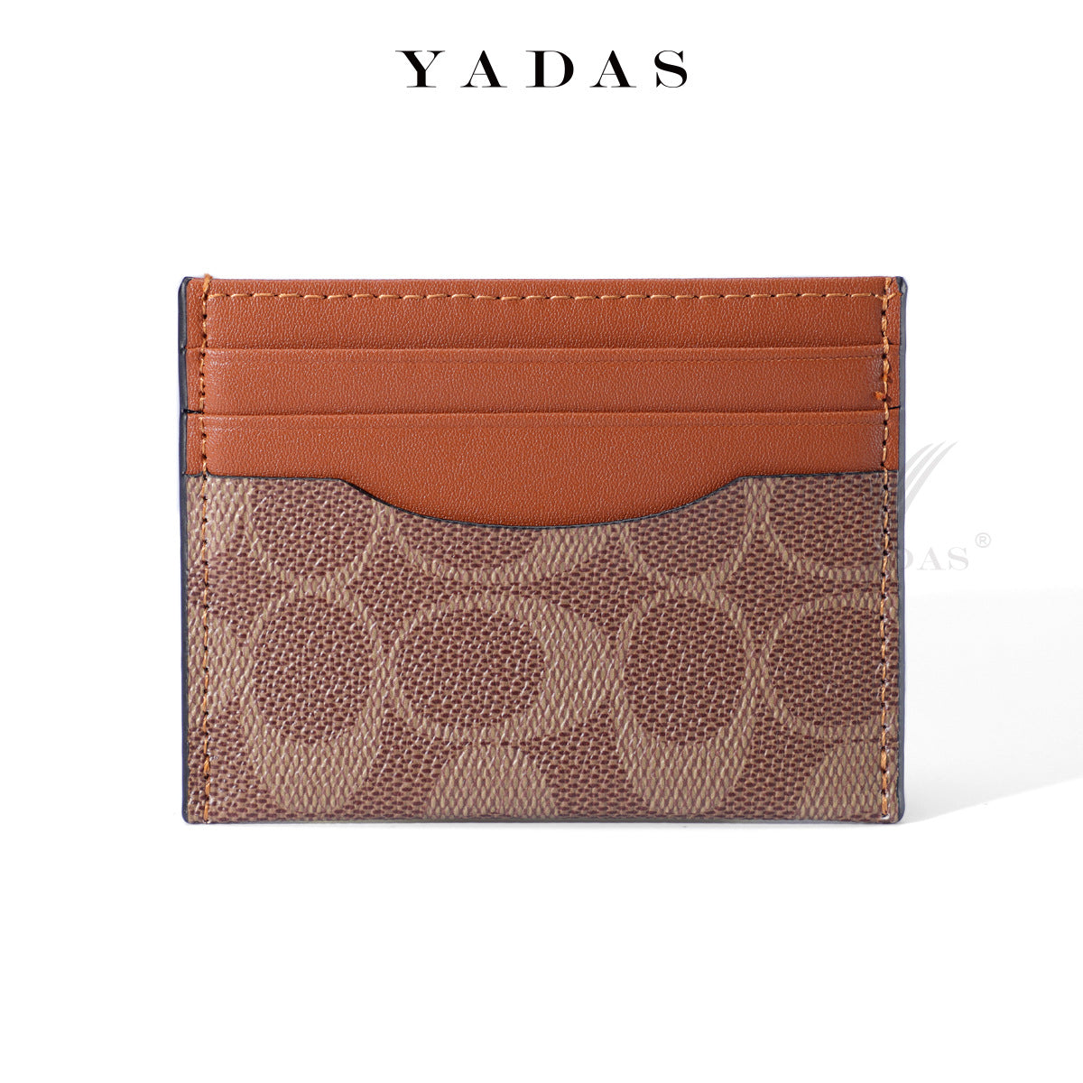 Zipper Oval Printing Aging Pattern Fashion Card Holder