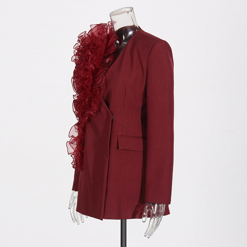 Women's Elegant High Sense Autumn Fashion Flounce Coats