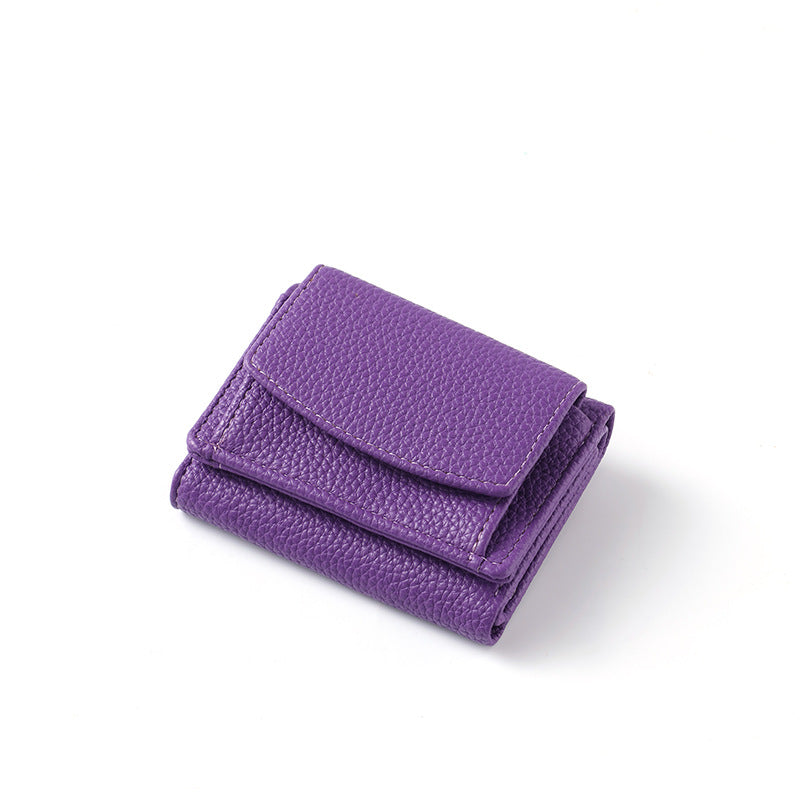 Women's Short Simple Multiple Slots Zipper Mini Bags