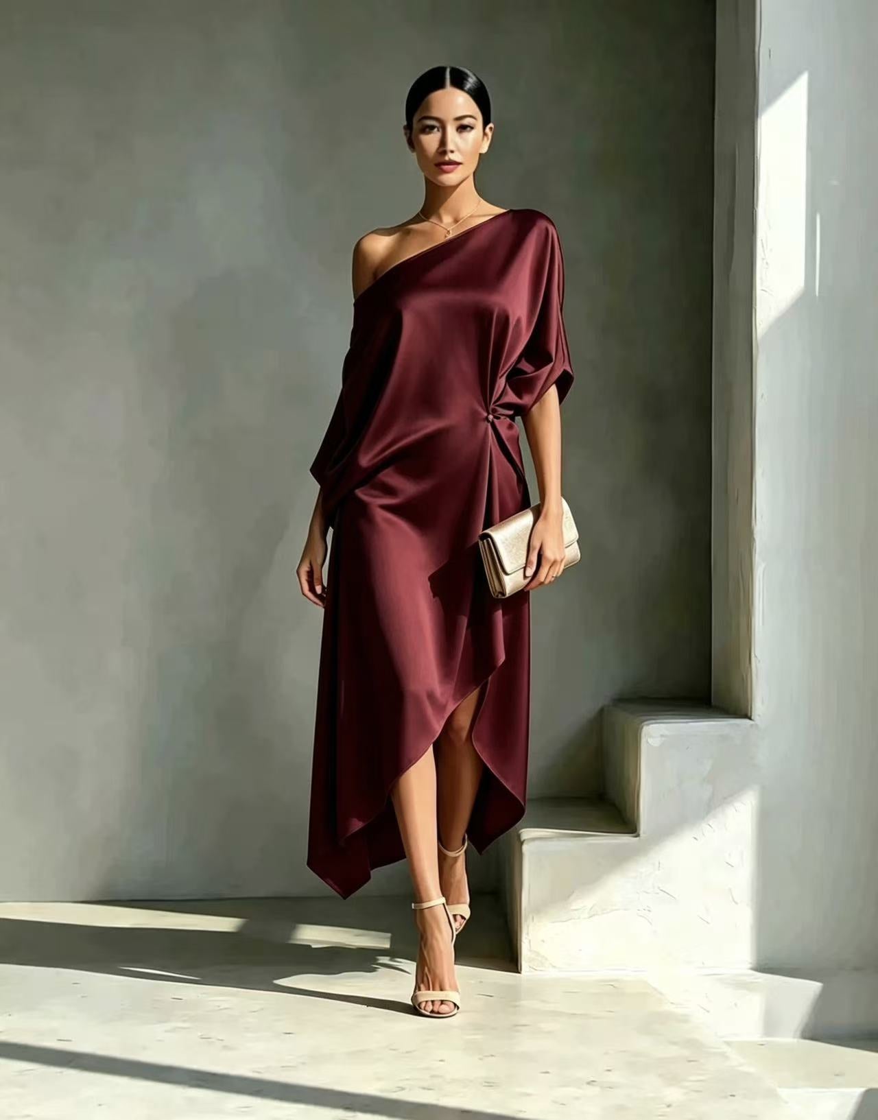 Women's Elegant Minimalist Cotton Linen Sleeveless One-piece Dress