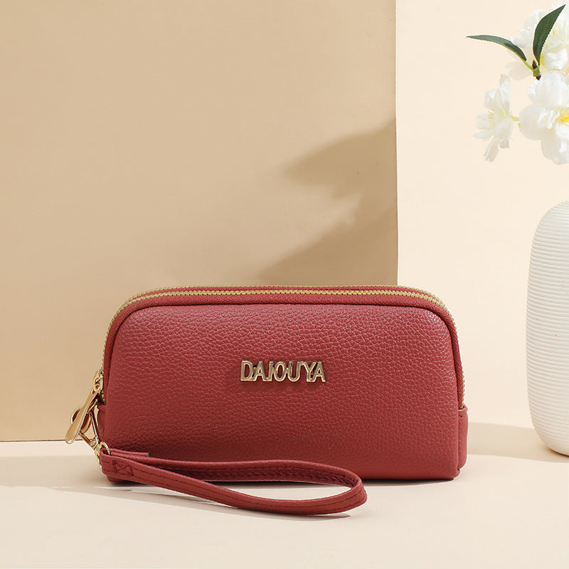 Trendy Korean Style Clutch Lychee Pattern Phone Bags