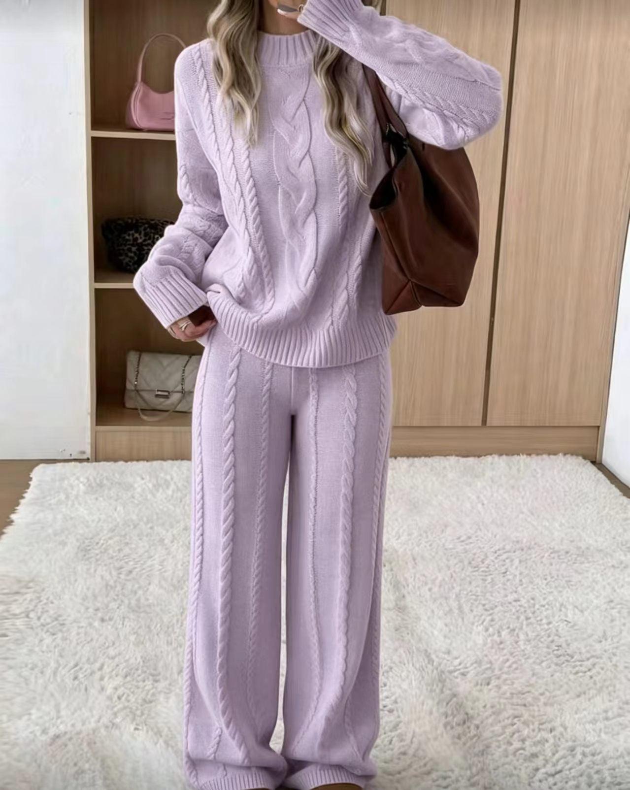 Women's Solid Color Round Neck Long Sleeve Simple 2 Tops