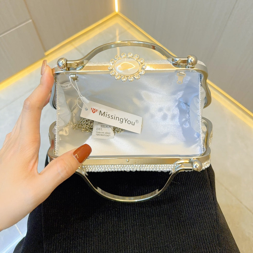Retro Pearl Dinner Female Cheongsam Wedding Evening Bags