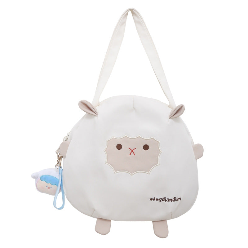 Cute Lamb Large Capacity Totes Soft Adorable Men's Messenger Bags