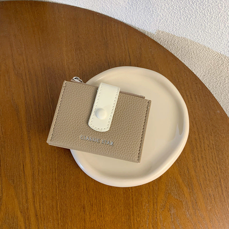 Matching Jump Simple Large Capacity Zipper Ladies Wallets