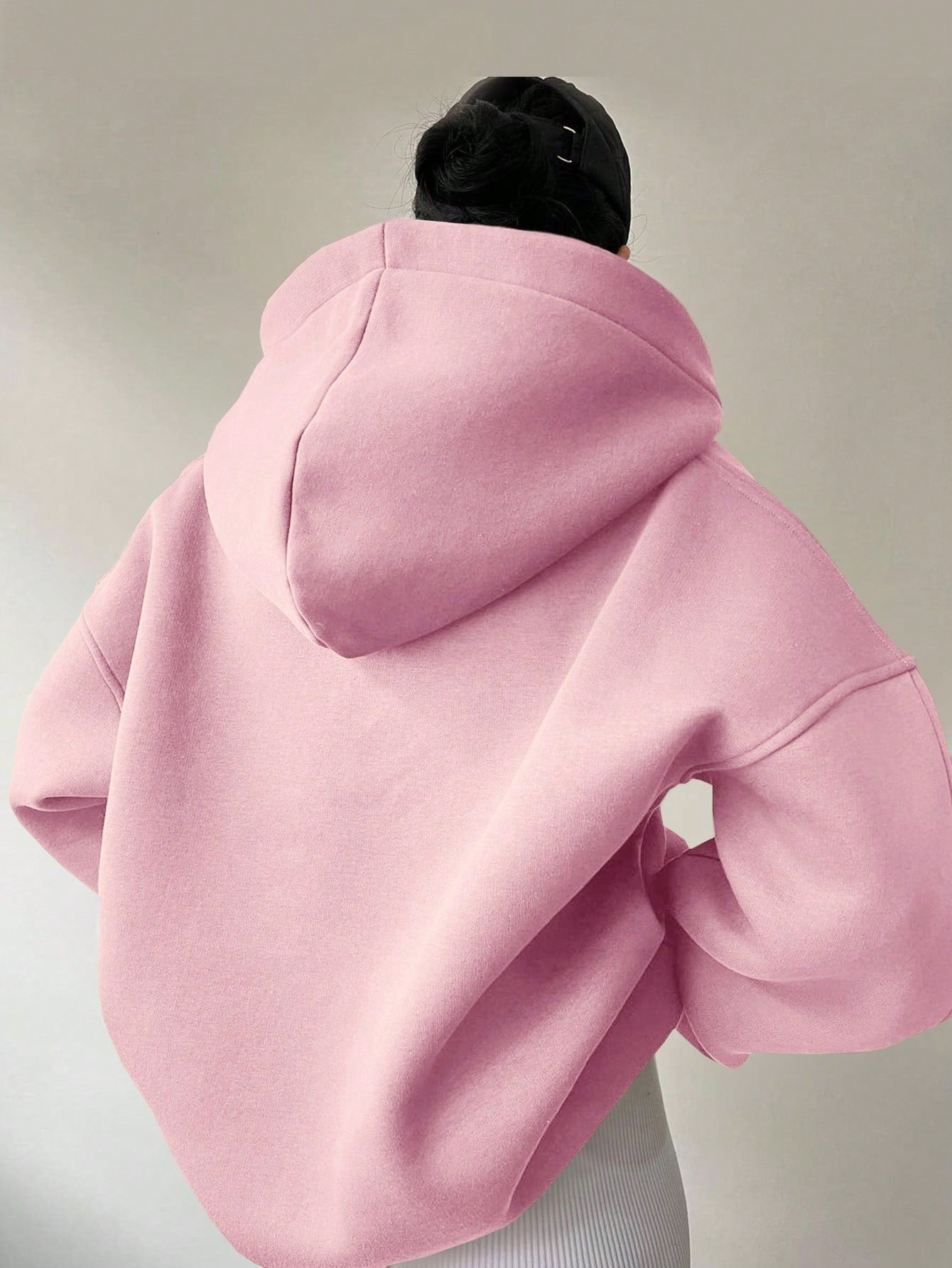 Women's Solid Color Long Sleeve Hooded Loose Women's Sweater, Sweater