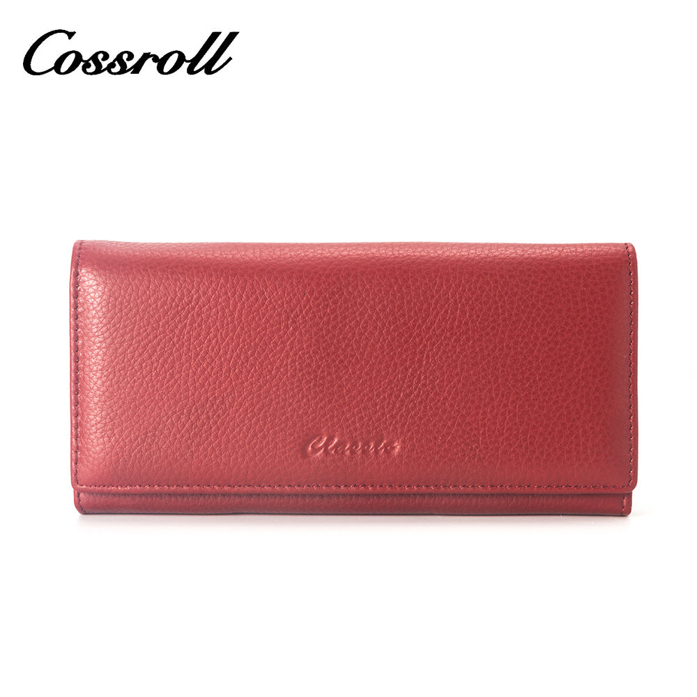 Women's Genuine Leather Long First Layer Cowhide Ladies Wallets