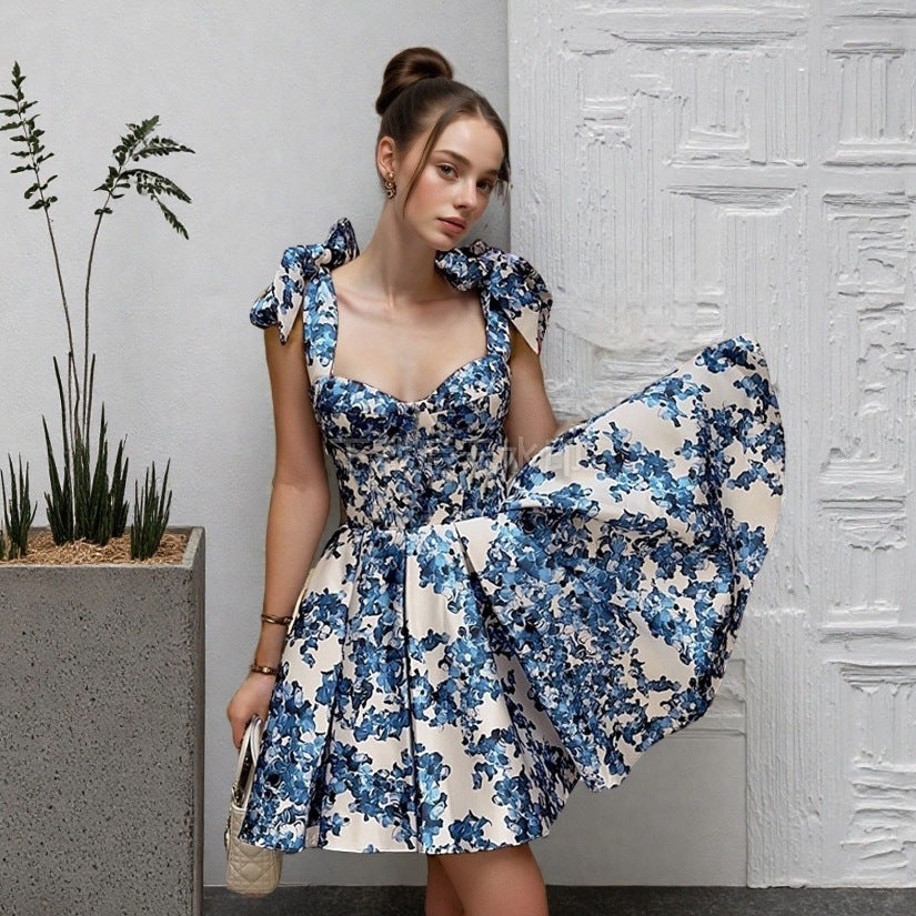 Women's Autumn Elegant Slim Print French Skirts