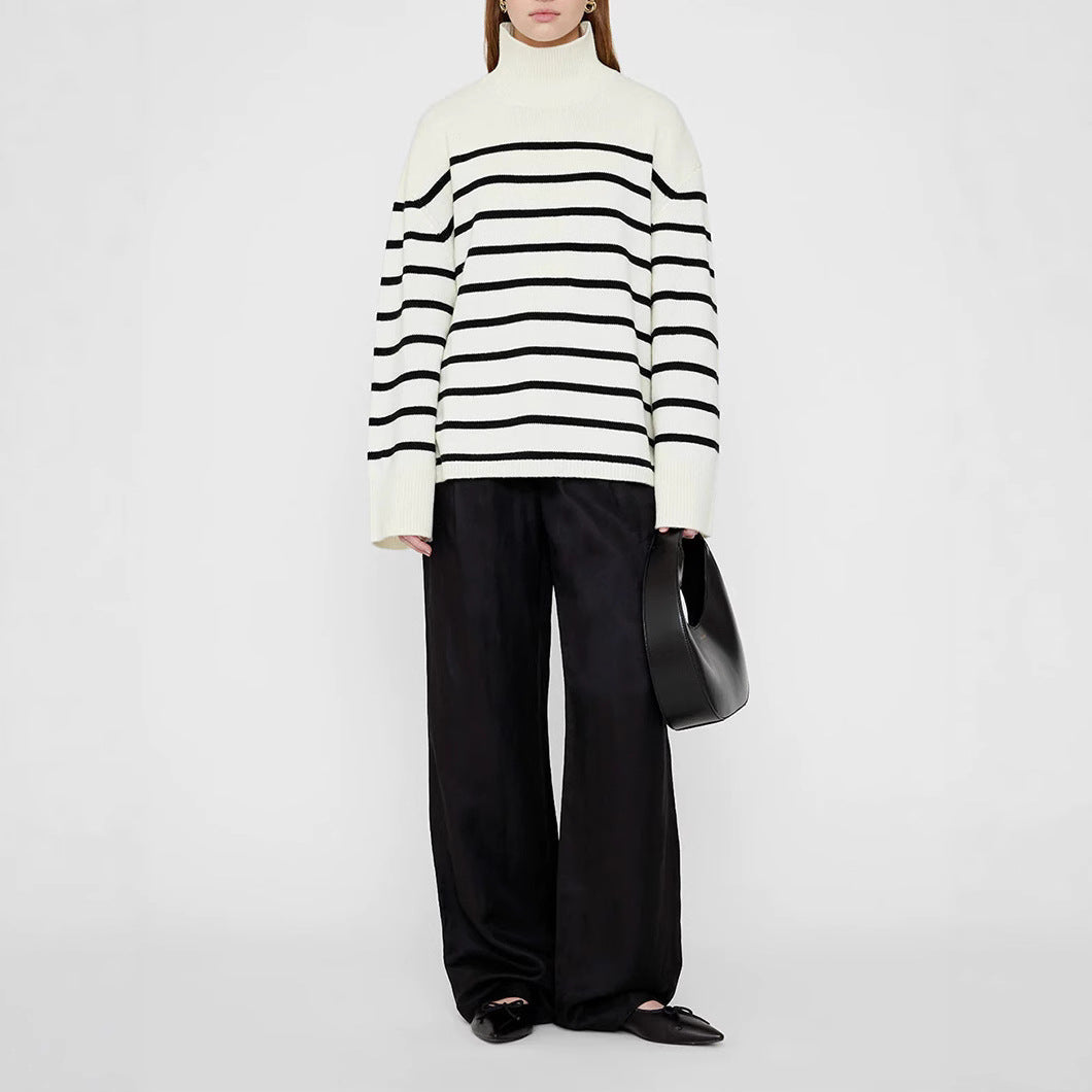 Women's Clearance At Loss No Classic Loose Striped Sweaters